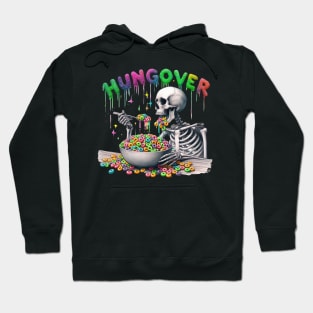 Hungover Skeleton T Shirt Design Hoodie